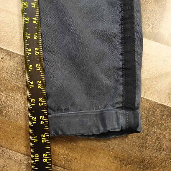 Paige Christy High Rise Crop Pants Women’s 30 Navy Lyocell Stretch - Picture 6 of 14